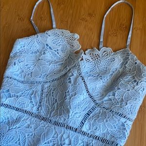 Aqua Eyelet dress blue